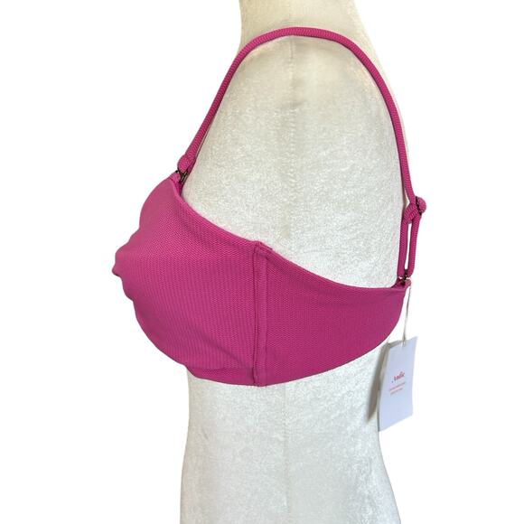 Andie The Capri Swim Top Size XL Color Orchid Pink Bandeau Straps NWT - Picture 6 of 15